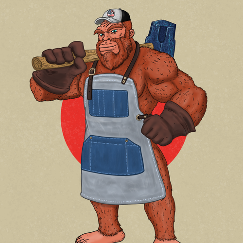 We need a Bigfoot mascot who is forging to showcase our brand Design by Halit Büyükyılmaz