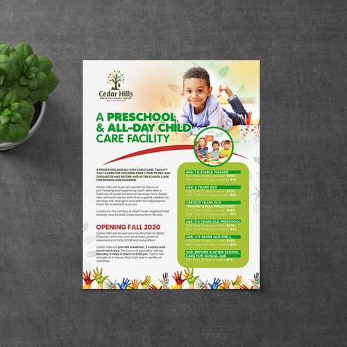 Preschool Flyer Design by ektadevesh