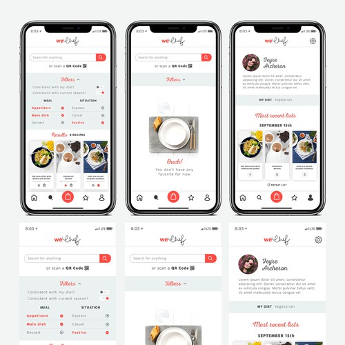 Designs | Designing a cooking social network app | App design contest