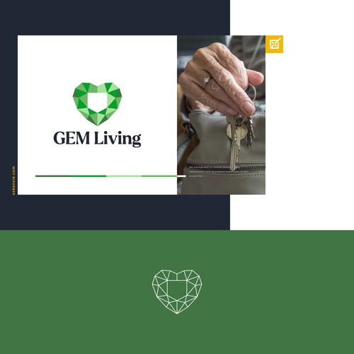 Geometrical, minimalist, modern brand design for Gem Living Design by John3:16✅