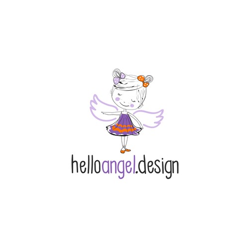 Diseño de Design fun branding pack for little girl's dress brand (logo, biz card, clothing tag, shopping bag) de nemax