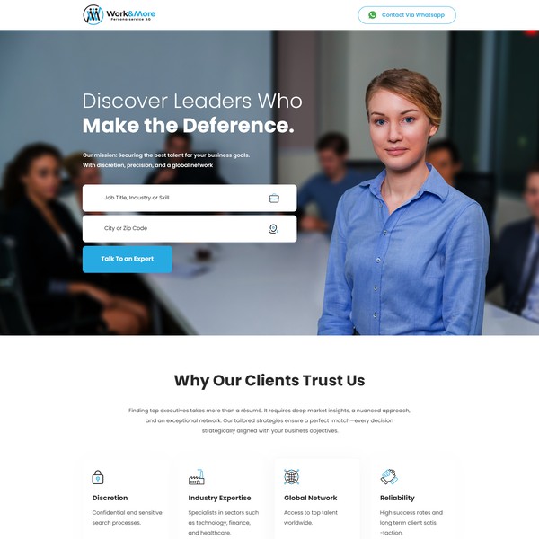 Design realizzato da Design Creations99 intitolato "Work&More Personalservice AG"