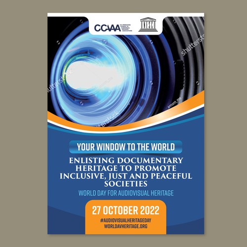 Poster Design for a worldwide audiovisual event Design by Dzhafir