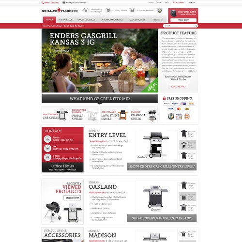 Online-Shop Design: New design for grill-profi-shop.de Design por Ananya Roy