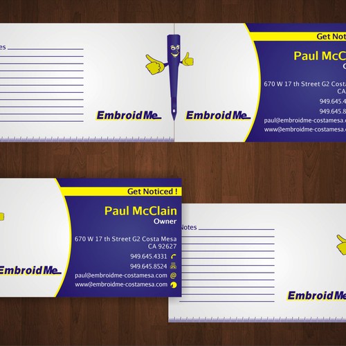 New stationery wanted for EmbroidMe  Diseño de Spectr