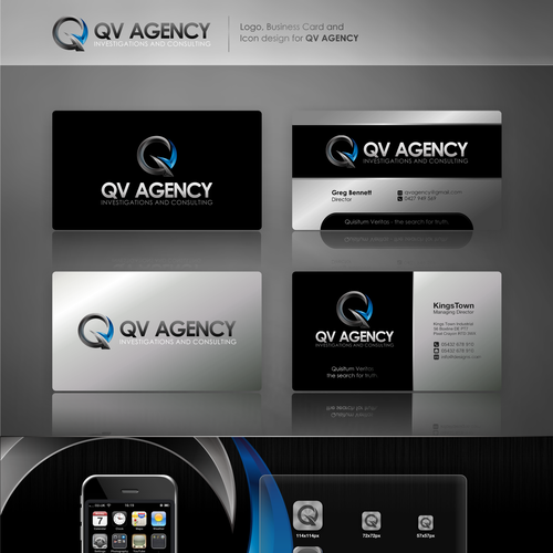 Create the next logo and business card for QV Agency  Design by eko.prasetyo*