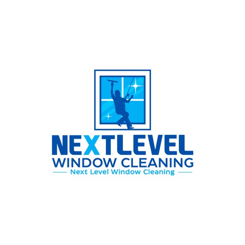 eye-catching window cleaning logo, appeals to homeowners. Design by Elite Craters