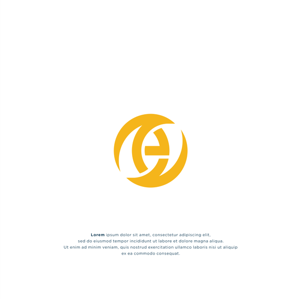 Design by Parabawa titled "Letter E Abstract and Modern"