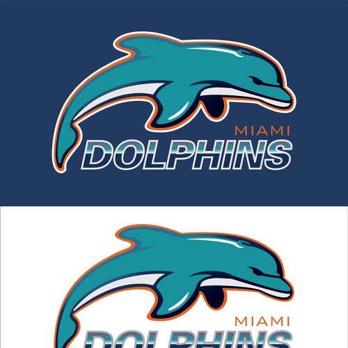 99designs community contest: Help the Miami Dolphins NFL team re-design its logo! Réalisé par JSweat