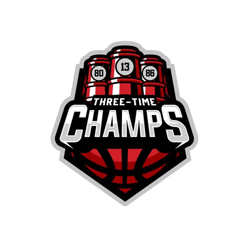 Basketball Logo for Team 'Three-Time Champs' - Your Winning Logo Featured on Major Sports Network Design by Normans