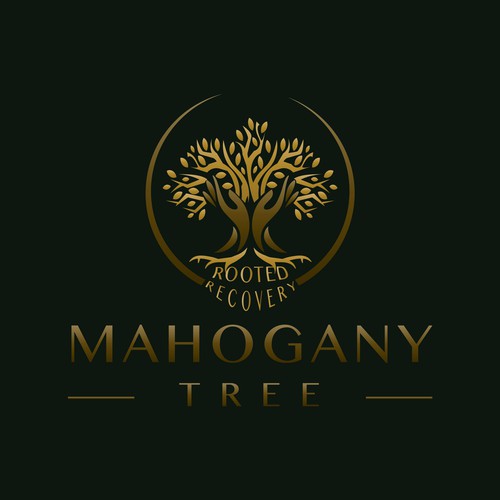 Mahogany Tree, Rooted Recovery.  Grow into new life! Design by TaSereda