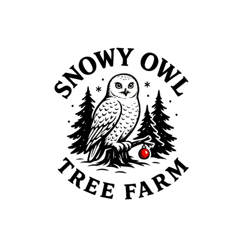 Snowy Owl Christmas Tree Farm ---LOGO COMPETITION! Design by #hjp