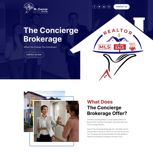 The concierge brokerage website Réalisé par FuturisticBug