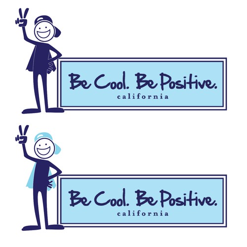 Be Cool. Be Positive. | California Headwear Ontwerp door armyati