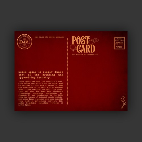 Design the back of a postcard with an early 1900s look! Design by REDCODE_DESIGNZ