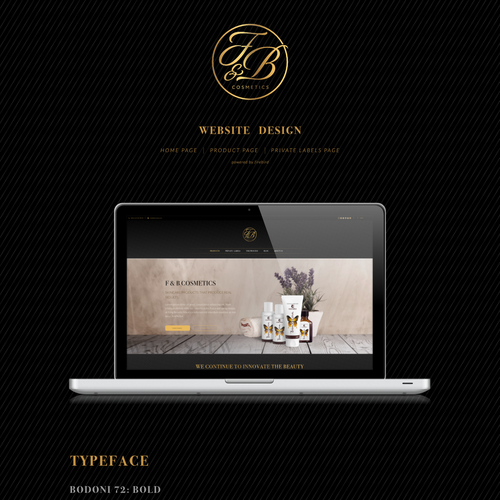 Black & gold themed website design Design by NickMiar