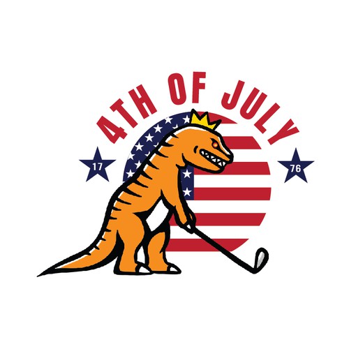 Diseño de Fourth of July Themed Logo de Syarip Permana