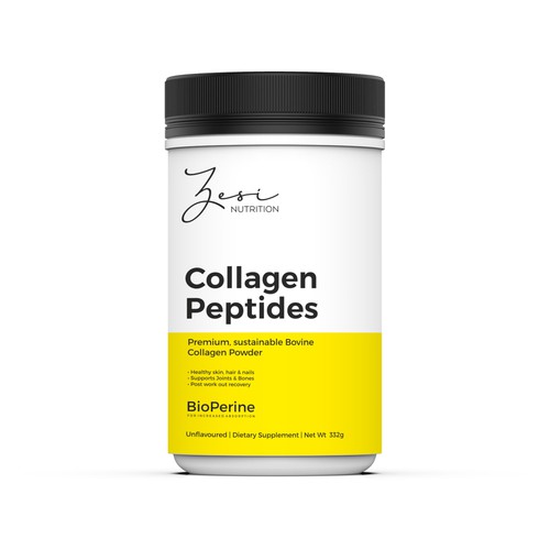 Design an attention grabbing, modern label for our collagen supplement Design by Imee008