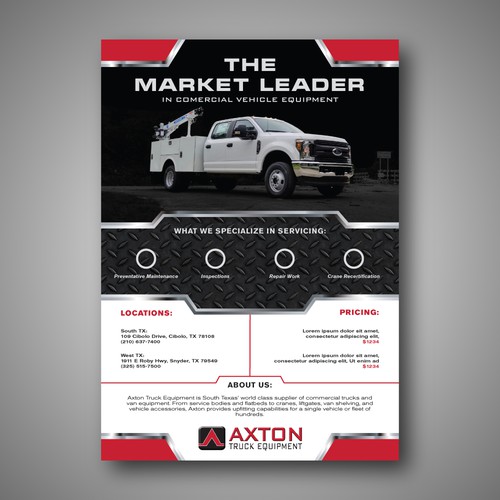 Need a flyer to introduce our new service department Design by Art_Work Design