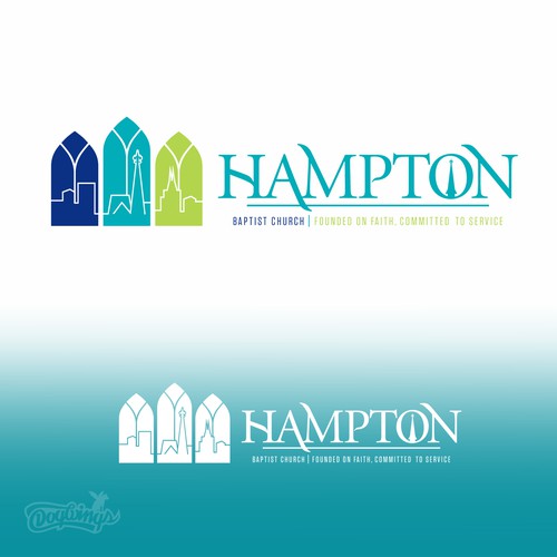 Church logo for a historic church wanting to freshen up Design by Dogwingsllc