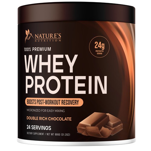 Diseño de Tasty Whey Protein Chocolate Design Needed for Nature's Nutrition de UnderTheSea™