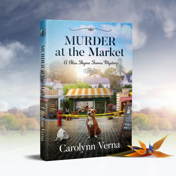 Design by MaryDes titled "Murder at the Market by Carolynn Verna"