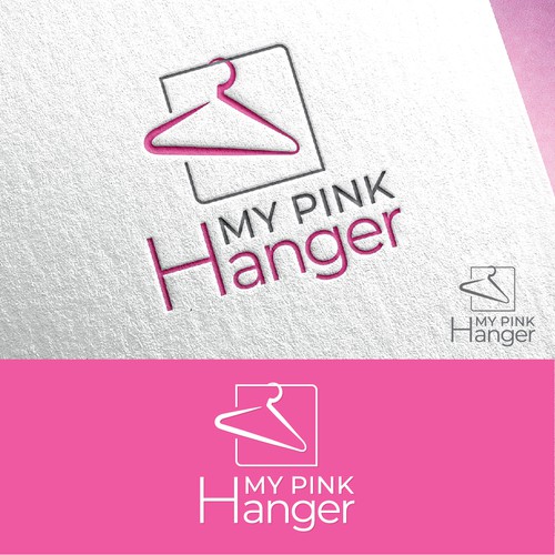 DigitalumさんのStylist in Need of Iconic Pink Hanger Logoデザイン