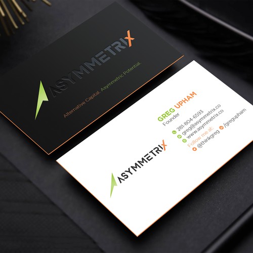 Design a cool, edgey but sophisticated business card for an alternative investment firm. Design von DesignBird™