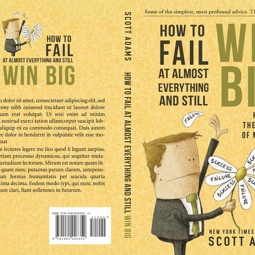 Author of Dilbert wants you to beat his book cover design Design by LilaM