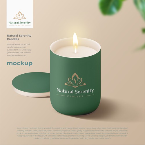 "Design a candle logo for all natural soy wax to appeal to everyone" Design by GAJNI