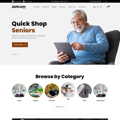 *GUARANTEED PAYOUT* - ECommerce Gadget Store Front Page Design by Tushar K∎