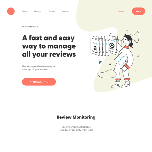 Landing page design contest entry by Oliver Odgaard