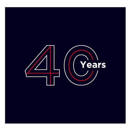 Looking for a modern, expressive 40 years jubilee logo Design by le_slap