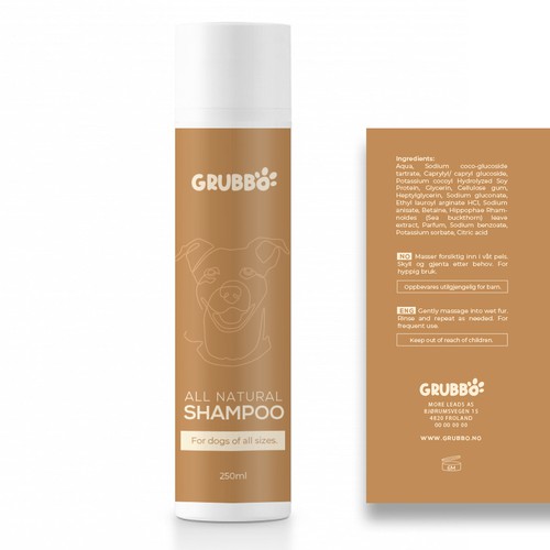 Design label for dog shampoo Diseño de intanamir