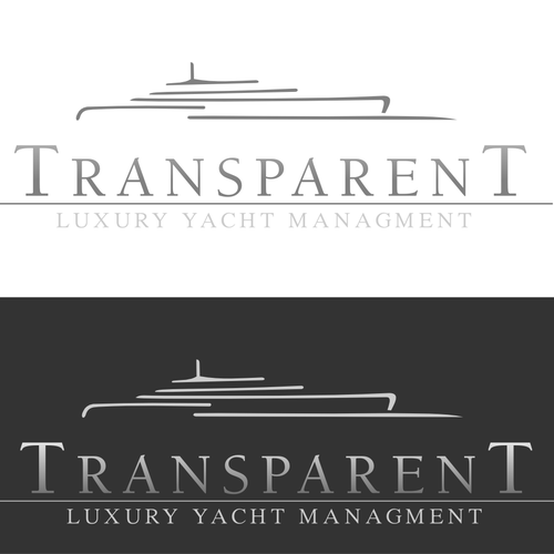 logo for TRANSPARENT Luxury Yacht Management Design by geokal