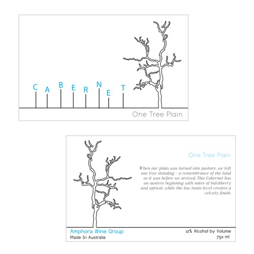 One Tree Plain wine label Design by ben_jefferies