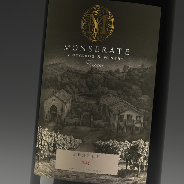 Design realizzato da Windmill Designer™ intitolato "wine label"