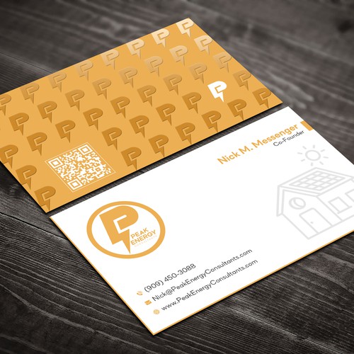 Modern Business Card Design for Electric Energy and Solar Company Design by Brandmaker artist