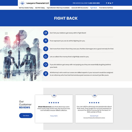 Debt Collection Website Design by Creative GS