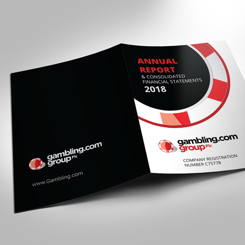 Annual Report Cover for Gambling.com Group Diseño de Fahmida 2015