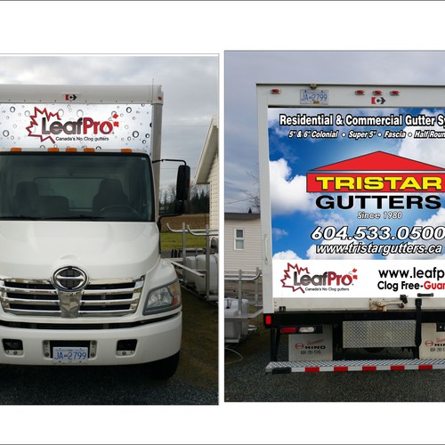 Tristar Gutter truck vehicle wrap (I AM HAVING A PRO INSTALL WRAP) Design by T i f a n y' s