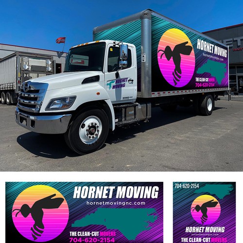 Hornet Moving truck Wrap Design by Logicainfo ♥
