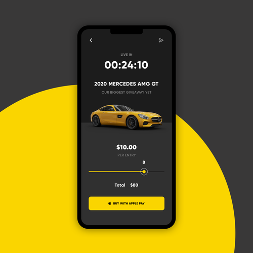 Eye-catching app design for the ultimate prize giveaway app!