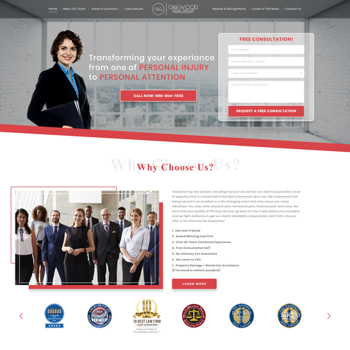 Car Accident Lawyer Landing Page, Mini Site Design réalisé par VirtuaLPainter