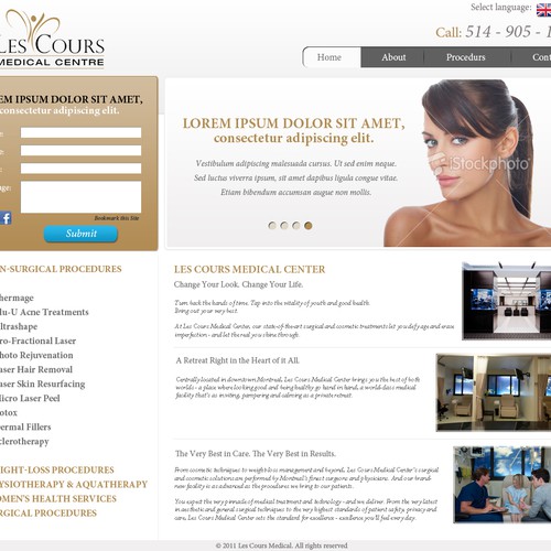 Les Cours Medical Centre needs a new website design Réalisé par Des♥️N