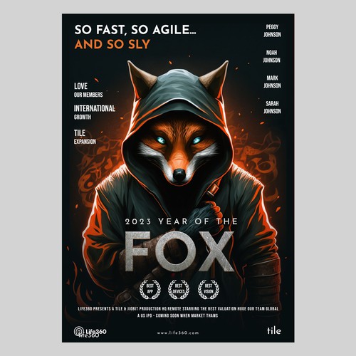 Life360 2023 Year of the Fox Poster Design by Hamza' ART