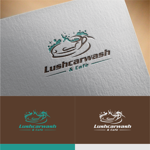 Create a fun cool carwash brand with earthy colours. Design by Khasan Junaidi