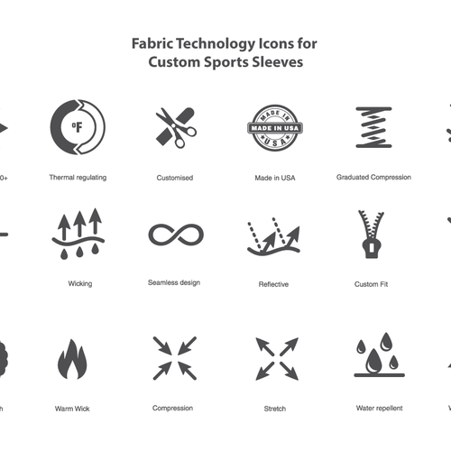 Create Fabric Technology Icons for Custom Sports Sleeves Design by Evelyne Krall