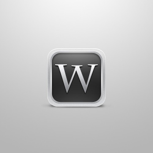 iPhone/iPad Wikipedia App Icon (free copy to all entrants) Design by ulrikstoch