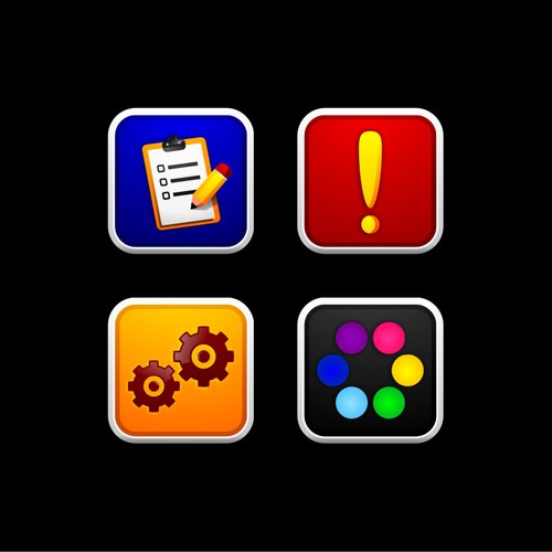 Create a stylish set of 4 icons for us! Design por -Saga-